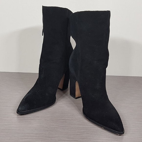 Dolce Vita Ileen Suede Fringe Boots Black Womens Size 10 - Picture 4 of 10